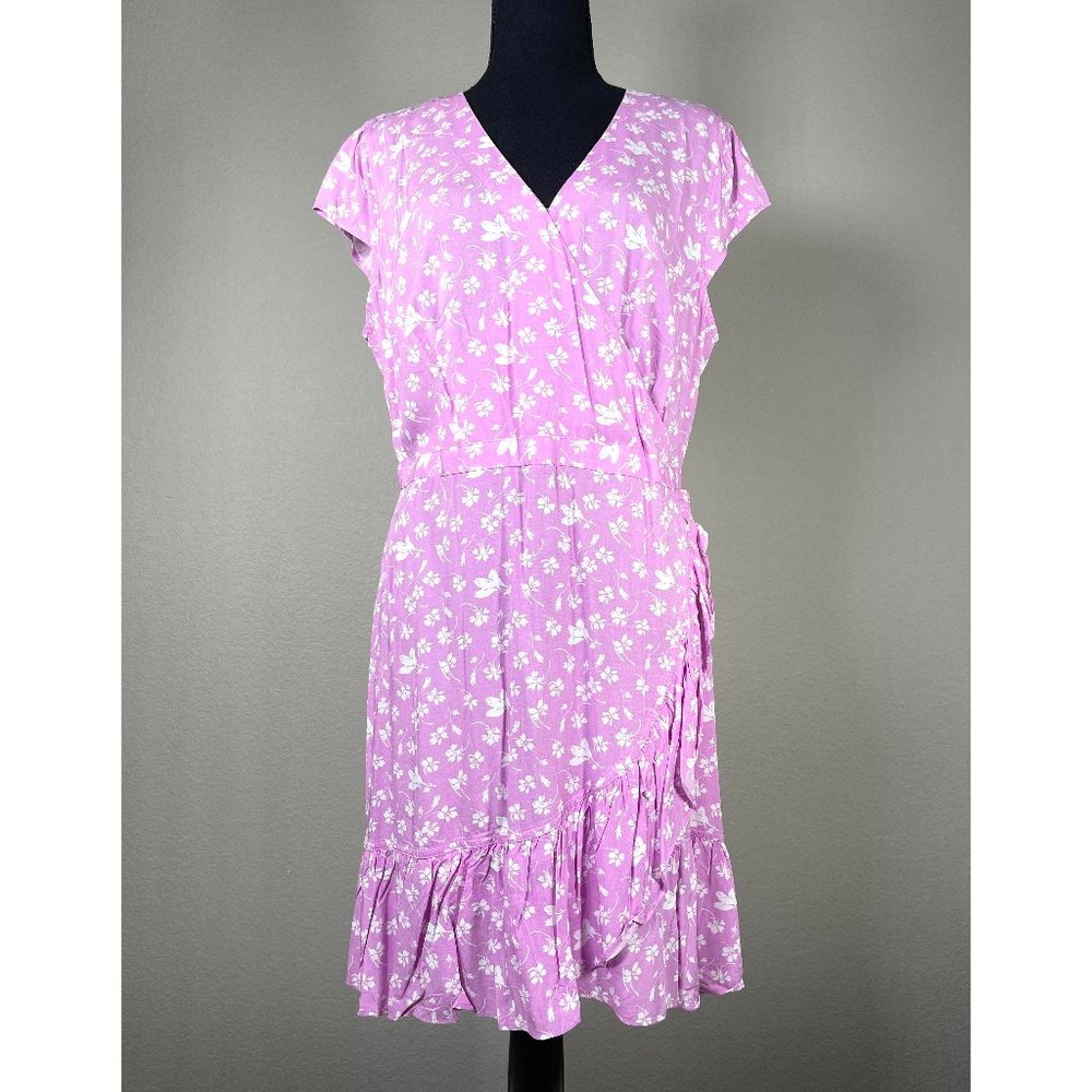 J Crew Pink Floral Print Dress